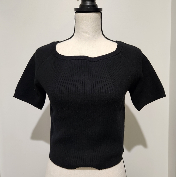 Victor Glemaud black cropped sweater Size XL - Picture 1 of 2
